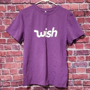 Womens Purple Wish Logo Tee Size M T-Shirt